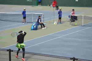 テニス少年女子決勝の山口県選手