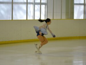 フィギュア成年女子、籠谷歩未（兵庫）のフリーの演技＝30日、ヘルスピア倉敷