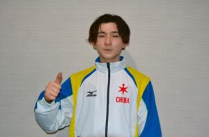 フィギュア少年男子で個人首位の中田璃士（千葉）＝28日、ヘルスピア倉敷