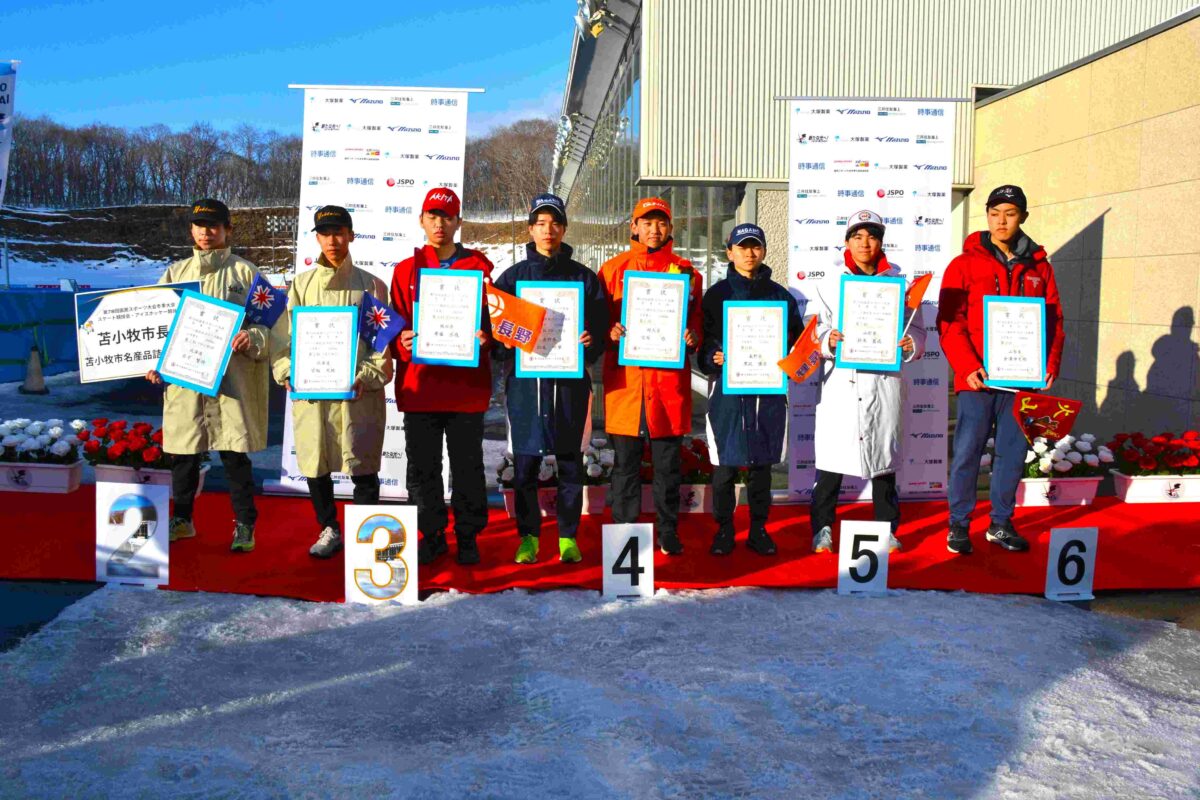 スピードスケー少年男子ト１５００メートル入賞者
