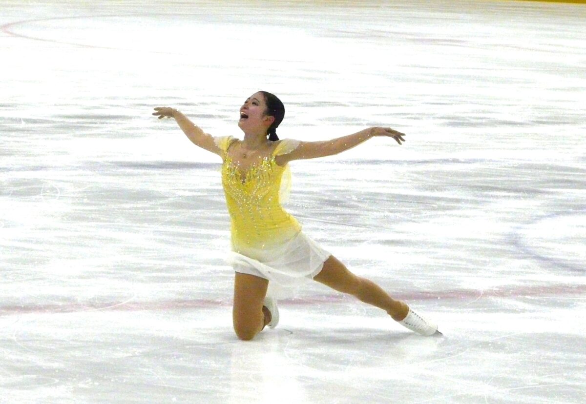 フィギュアスケート成年女子ＳＰの藤田海羽（青森）の演技（１月３０日、nepiaアイスアリーナ）
