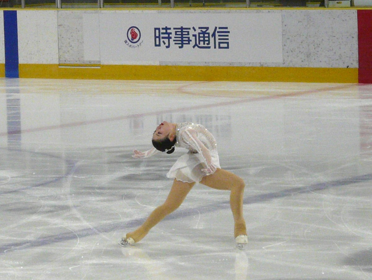 フィギュアスケート成年女子フリーでの田辺桜香（神奈川）の演技（１月３１日、nepiaアイスアリーナ）